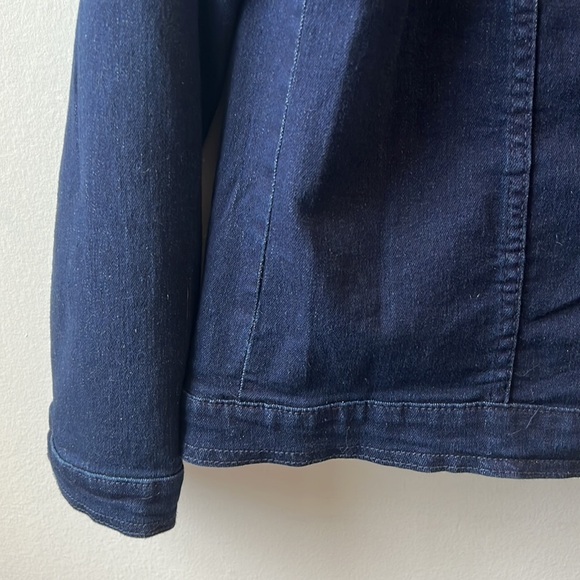 DG2 by Diane Gilman Classic Stretch Signature Denim Jacket Size Large - Picture 9 of 12